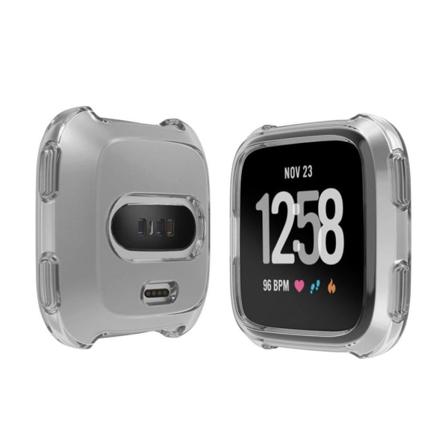 Fitbit Versa skyddande skal träningsklocka i TPU - Grå Silvergrå