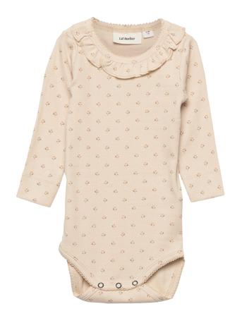 Nbfgago Ls Slim Body Dec Lil Bodies Long-sleeved Creme Lil'Atelier