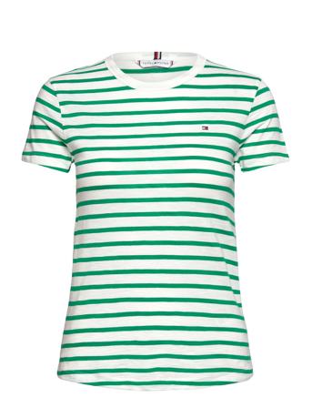 1985 Slim Slub C-Nk Ss Green Tommy Hilfiger