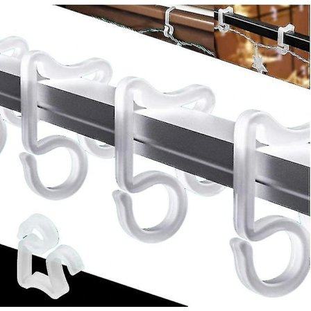 100 stk Julelysklemmer for utendørs takrenner og juledekorasjoner [JUN]