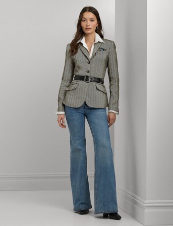 Lauren Ralph Lauren High-Rise Flare Jean - Blue - 42