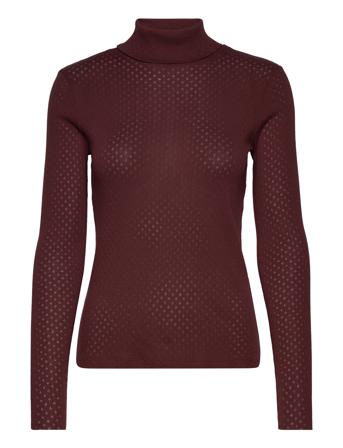 Arense Roll Neck Gots Burgundy Basic Apparel