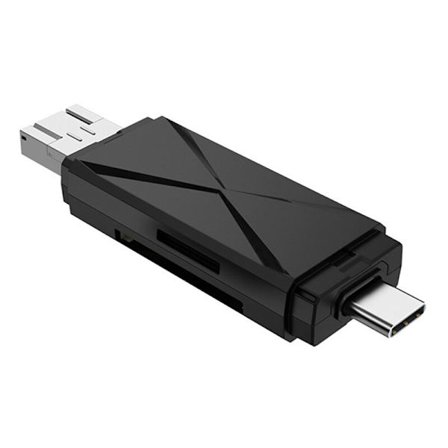 USB2.0 Multi-Card Reader för SDXC, SDHC, TF, SD, MMC, -MMC, Mini SDXC, Mini SD, Mini SDHC-kort och UHS-I-kort Plug N Play