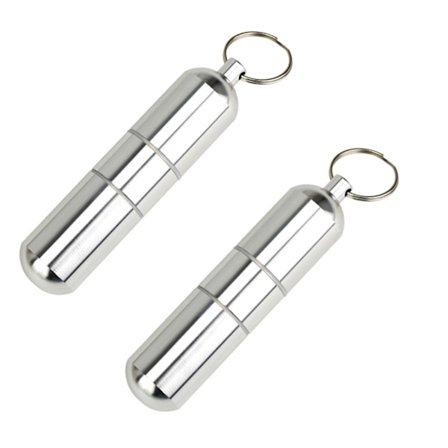 Pakke Mini Cigaretetui i Aluminium, Aluminium Nøglering til Mænd Kvinder, Vandtætte Runde Cigaretæsker, Opbevaringskrukke