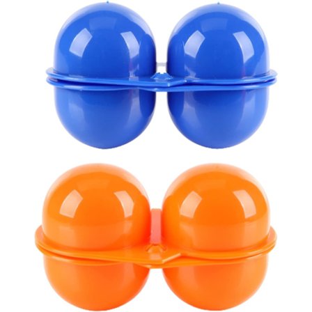 2-pakning bærbar eggoppbevaringsboks, eggbeskyttelse i plast