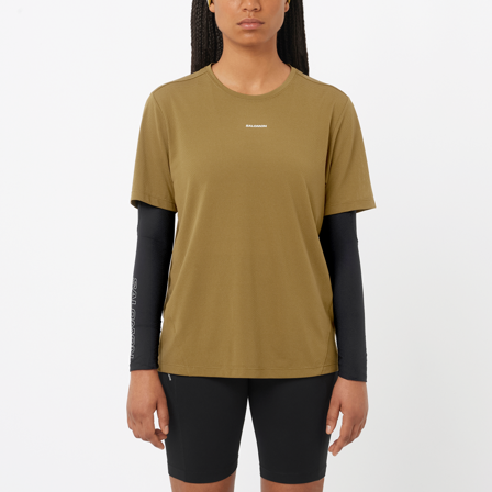 Salomon - T-skjorter Klær Shkout Core Ss Tee W - Brilliant Olive