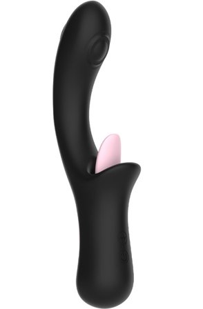 Clitoral Licking G-Spot Tapping Vibrator Black G-punktsvibrator - Blushme.se