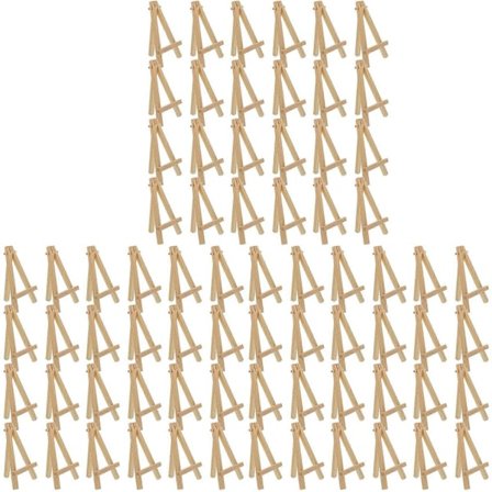 72 stk. 12,7 cm Mini Displaystativer i Tre, Staffelier, Bordstativer, Egnet for Barnehåndverk.pa