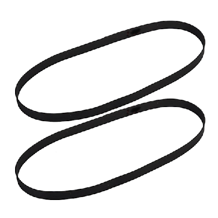 2 stk. drivreim i gummi til platespiller, 627 mm x 5 mm x 0,6 mm