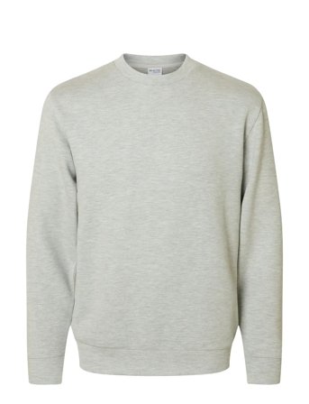 Slhemanuel Soft Crew Neck Sweat Noos Grey Selected