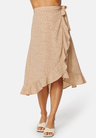 BUBBLEROOM Flounce Midi Wrap Skirt Klær