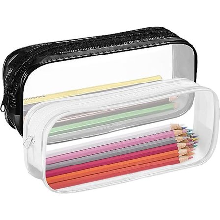 Transparent Pennfodral för Skolan Transparent PVC Pennfodral Stort