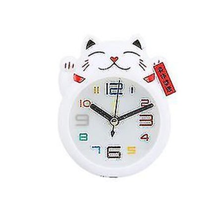 Sööt Onnenkissan Herätyskello, Työpöydän Lapsen Kello Olohuoneessa, Mini Kaivuu