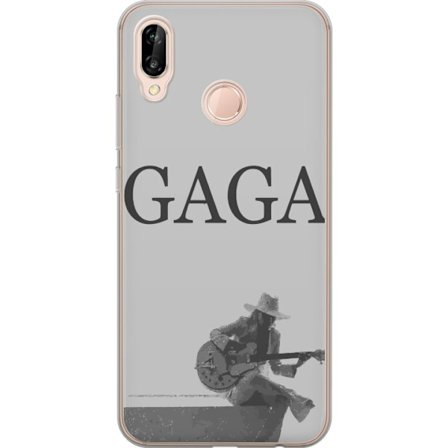 Kompatibelt Mobildeksel til Huawei P20 lite Stitch omgitt av blåbær med søt kawaii-stil teddybjørn