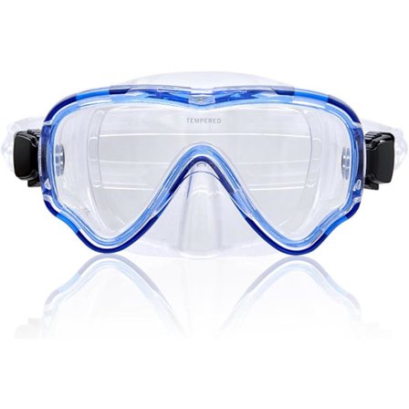 Snorkelmaske til børn, 180° Panorama Børnedykningsmaske med næsemaske Dykkerbriller Anti-dug Børnesvømmebriller