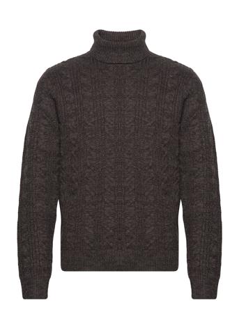 Roll Cable 2 Knitwear Turtlenecks Grå French Connection*Betinget Tilbud