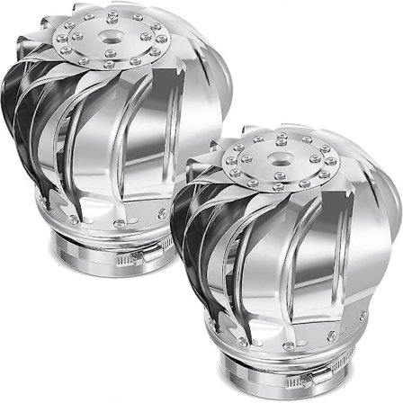 2 stk. 110 mm ikke-drevet takventilator vindturbiner loftventil Kompatibel med hus fabrikk loft gård Lea