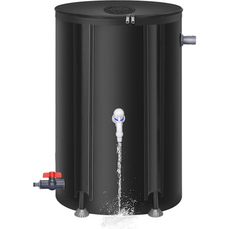 100L Hopfällbar Regntunna, Portabla Regntunnor för att Samla Regnvatten från Hängrännan, Vattenförvaringstank Fångbehållare