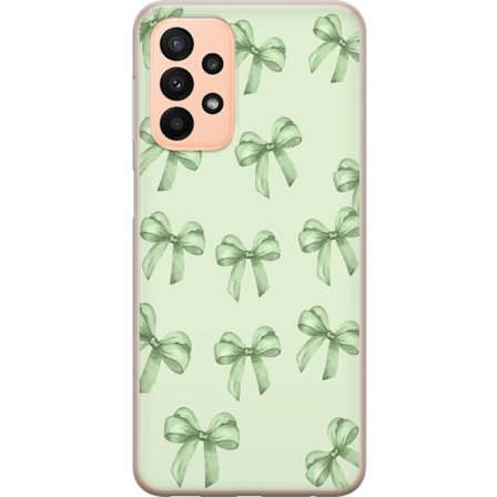 Yhteensopiva Puhelinkuori Samsung Galaxy A23 Vihreä nauhakuviointi suloinen pastellikaarisuunnittelu esteettinen söpö lahja saumaton taustakuva pehmeä