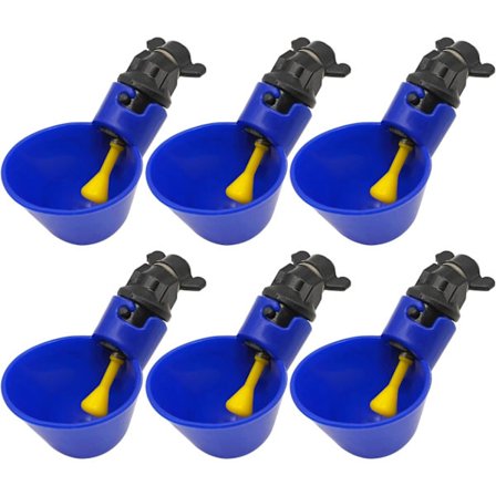 6 st automatiska vattenkoppar för kycklingar i plast