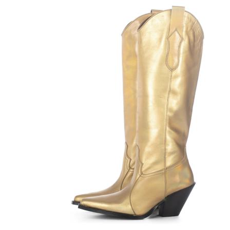 Toral, Shiny Gold Tall Boots Żółty, Kobieta, Rozmiar: 39 EU