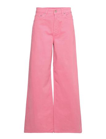Elmagz Hw Twill Wide Jeans Vide Jeans Rosa Gestuz