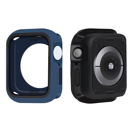 Apple Watch (45 mm) tofarget silikondeksel - Blå / Svart