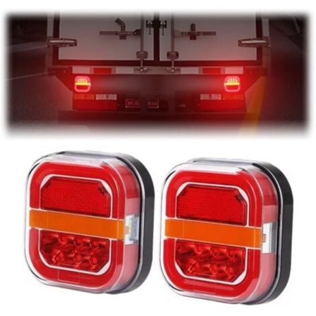 Soveltuva 2 kpl langaton perävaunun valosarja, magneettinen langaton LED-perävaunun takavalosarja, ladattava magneettinen LED-langaton perävaunun valo