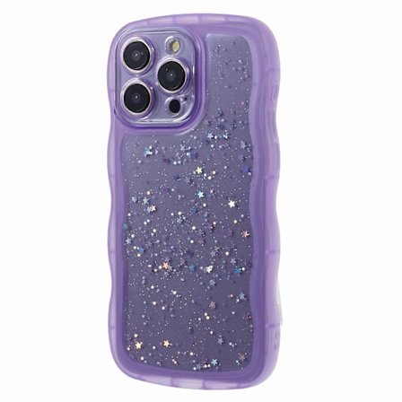 JTW-serien för iPhone 15 Pro Max Epoxy Skal Glitterstjärnor TPU Telefonfodral