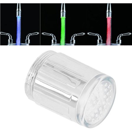 LED-ljus RGB-kran Kran Färgväxlande Temperaturkontroll för Kök Badrum Krantillbehör
