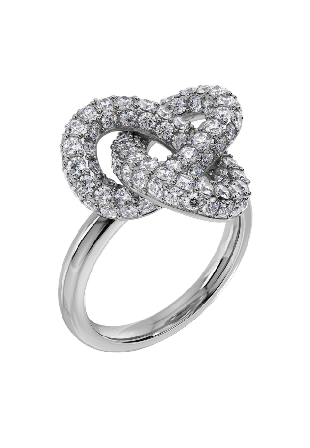 Edblad Infinity Knot Sparkle Ring L Steel Smycken & klockor Dam Grå M 17,5 mm
