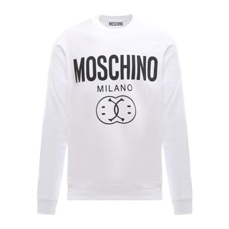 Moschino, Sweatshirt A17195228 Biały, Mężczyzna, Rozmiar: M