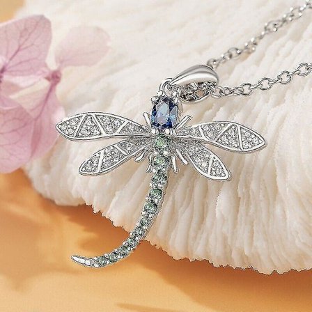 LAZADA nyt produkt sødt all-match lang slangehalskæde til kvinder Udenlandsk handel bedst sælgende kravebenkæde (hvidguld)