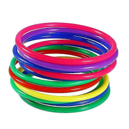 20 stk. plastikringe Børneringe Børnekrog Ring Spil Ringkast Spil Børn Kastelegetøj godt