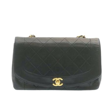 Chanel Vintage, Pre-owned Leather Flap Bag Zwart, Dames, Maat:ONE Size,leer