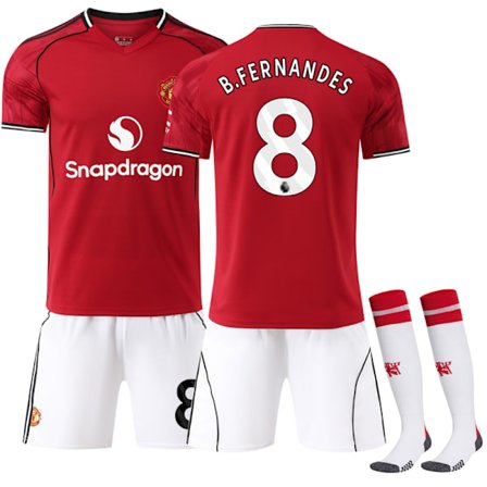 2526 Manchester United Kotipaita Jalkapallopaita Lasten Set No.8 B. Fernandes