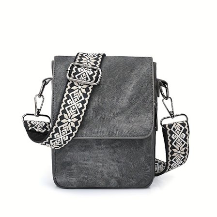 Vintage Dam Bröstväska Diagonal Axelväska Enfärgad Avtagbar Axelrem Lämplig för Daglig Användning Eller Som en Gåva