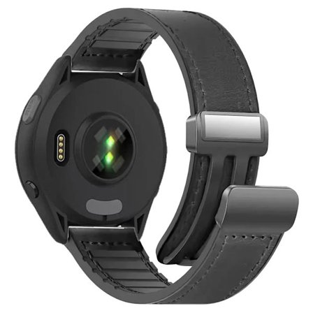 22mm 20mm Läder+Silikon Armband kompatibelt Garmin Forerunner 970 55 165 265 965 Magnetiskt Andningsbart kompatibelt Garmin Vivoactive 6/5 Venu 3/2