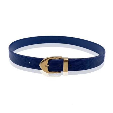 Louis Vuitton Vintage, Pre-owned Leather belts Blauw, Dames, Maat:ONE Size
