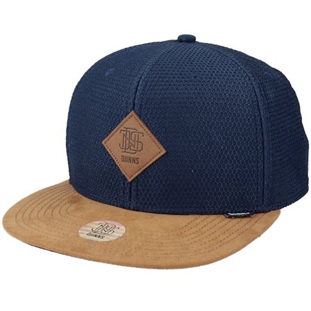 Djinns - Blå snapback Keps - 6 Panel Honey Knit Navy Snapback @ Hatstore