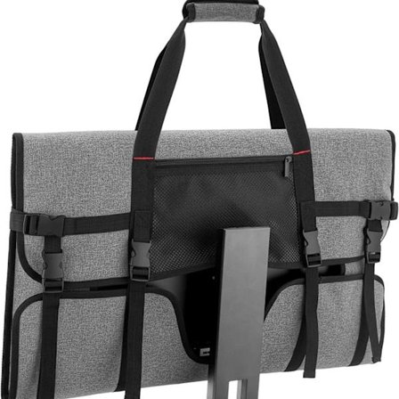 Bæreveske for 27" LCD-skjermer og monitorer, med polstret fløyelsfôring, grå