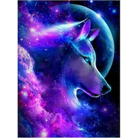 5D Diamantmålning, Diamantmålning Vargmoln, Full Diamantbroderi, Diamantmålning, Diamantmålningskit Diamantbroderi Full Kit, Hemväggsde