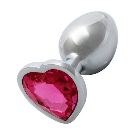 Ouch!: Heart Gem Metal Butt Plug, small