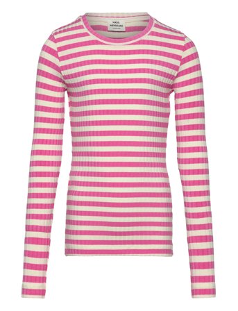 Mads Nørgaard 5X5 Classic Stripe Talika Top - Pink - 176