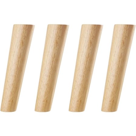 20 cm skråt tilspidsede pålidelige møbelben i træfarve til skabe, sofaben med skruer og filtglider 20CM