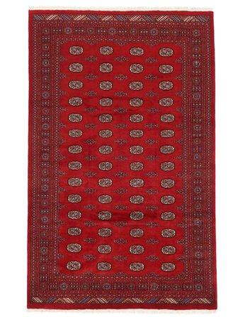 Pakistan Bokhara 3Ply Rug 197X313 Dark Red/Black Wool
