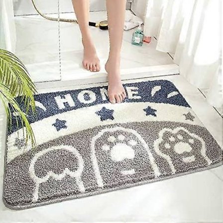 Vattenabsorberande Badrumsmatta Halkfri Tjock Maskintvättbar...