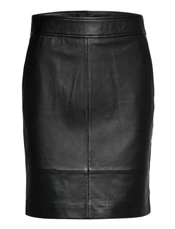 Francie Mini Leather Skirt Kort Kjol Svart Second Female