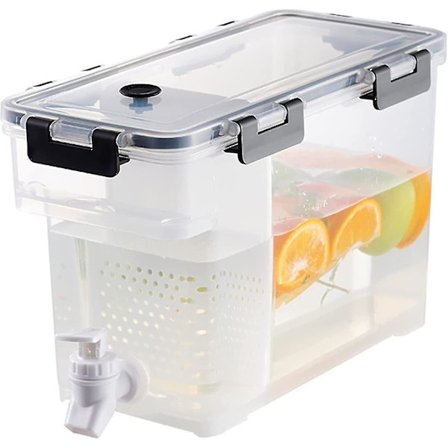 3,5 l kylskåpskanna Dispenser Vatten Dispenser Med Kran Kylskåp Drycker Kylare Mjölk Frukt Tekanna Dispenser