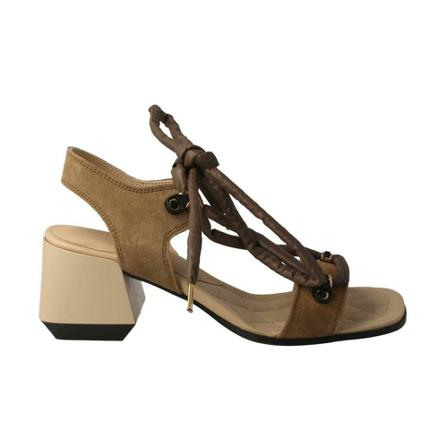 Janet & Janet Sandaler MIINTO-734adf74a557456ea94c Brun, Dame Sandaler med hæl, Størrelse: 36 EU